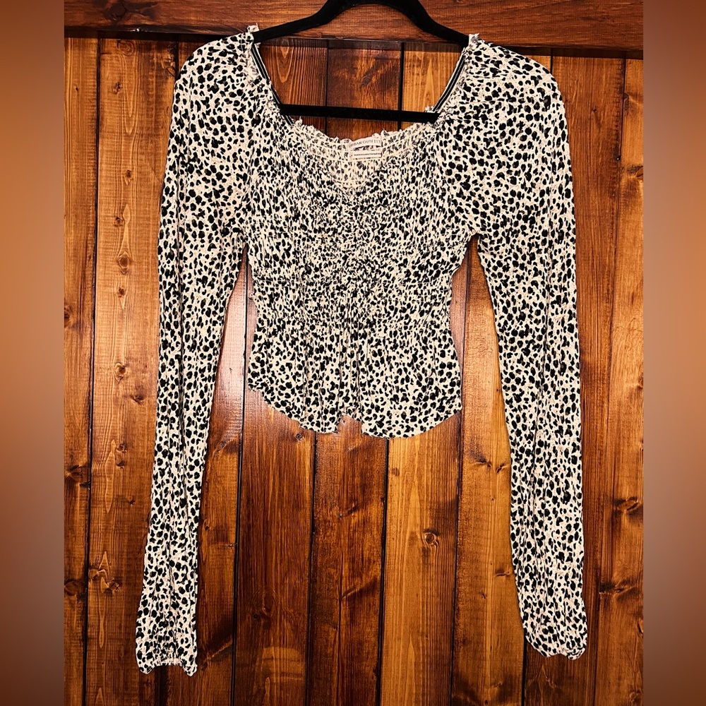 Urban Outfitters, cheetah print long sleeve top, small